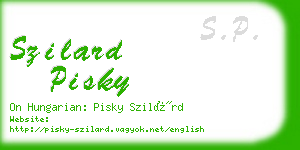 szilard pisky business card